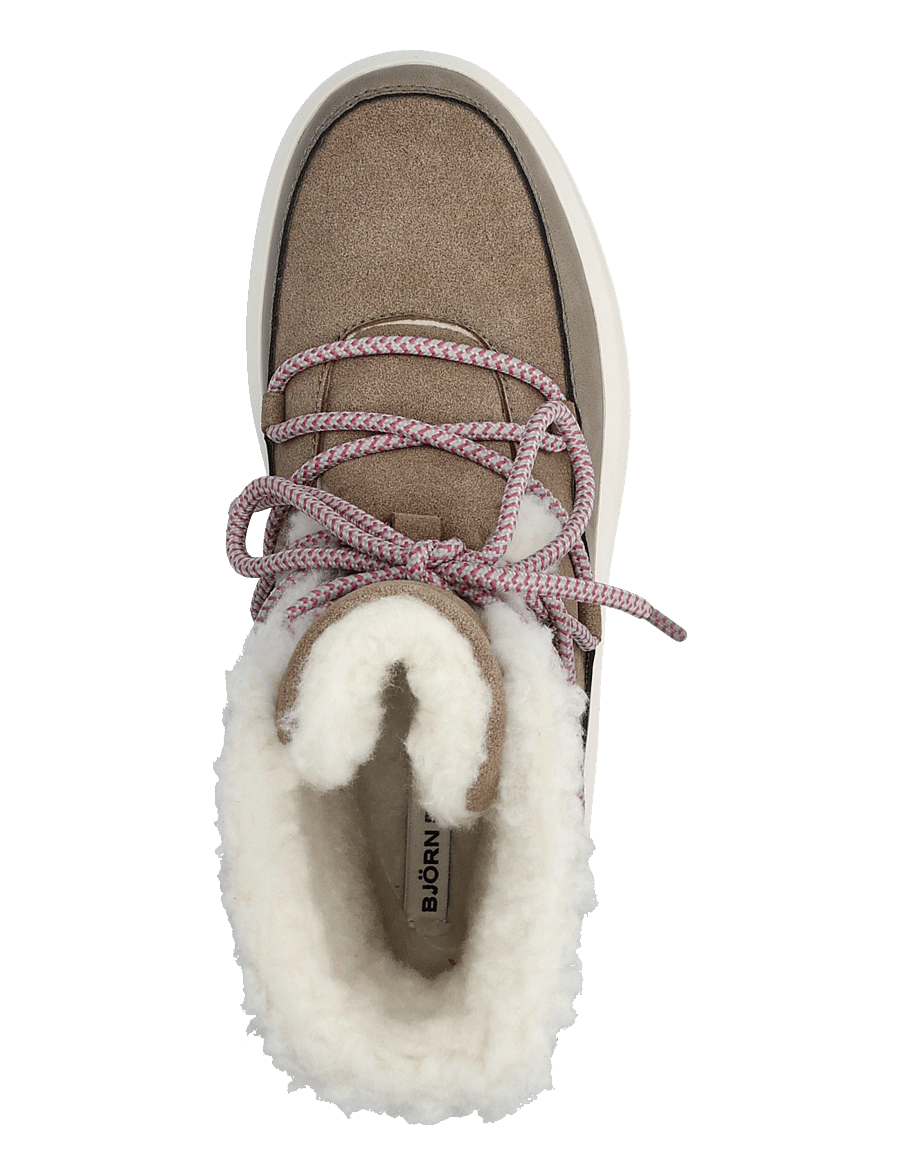 Björn Borg - WOOLY LACE UP - bamsestøvler - taupe - 3