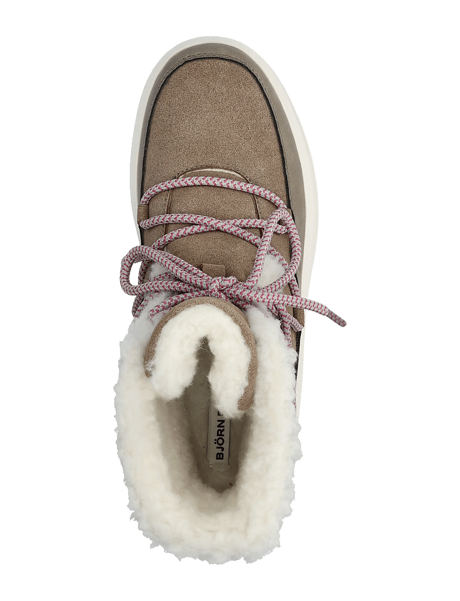 Björn Borg - WOOLY LACE UP - teddy boots - taupe - 3