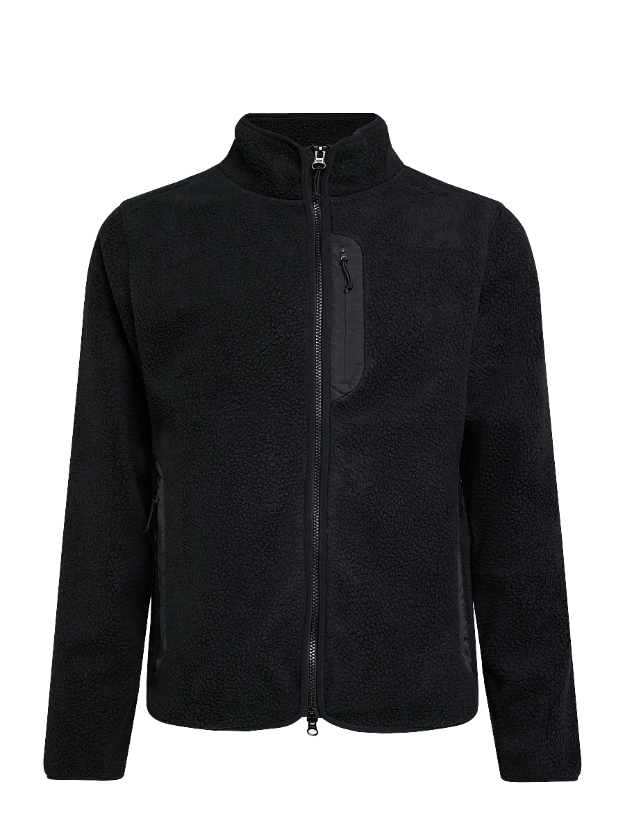 Björn Borg - BORG PILE JACKET - fleece og mellemlag - black beauty - 0