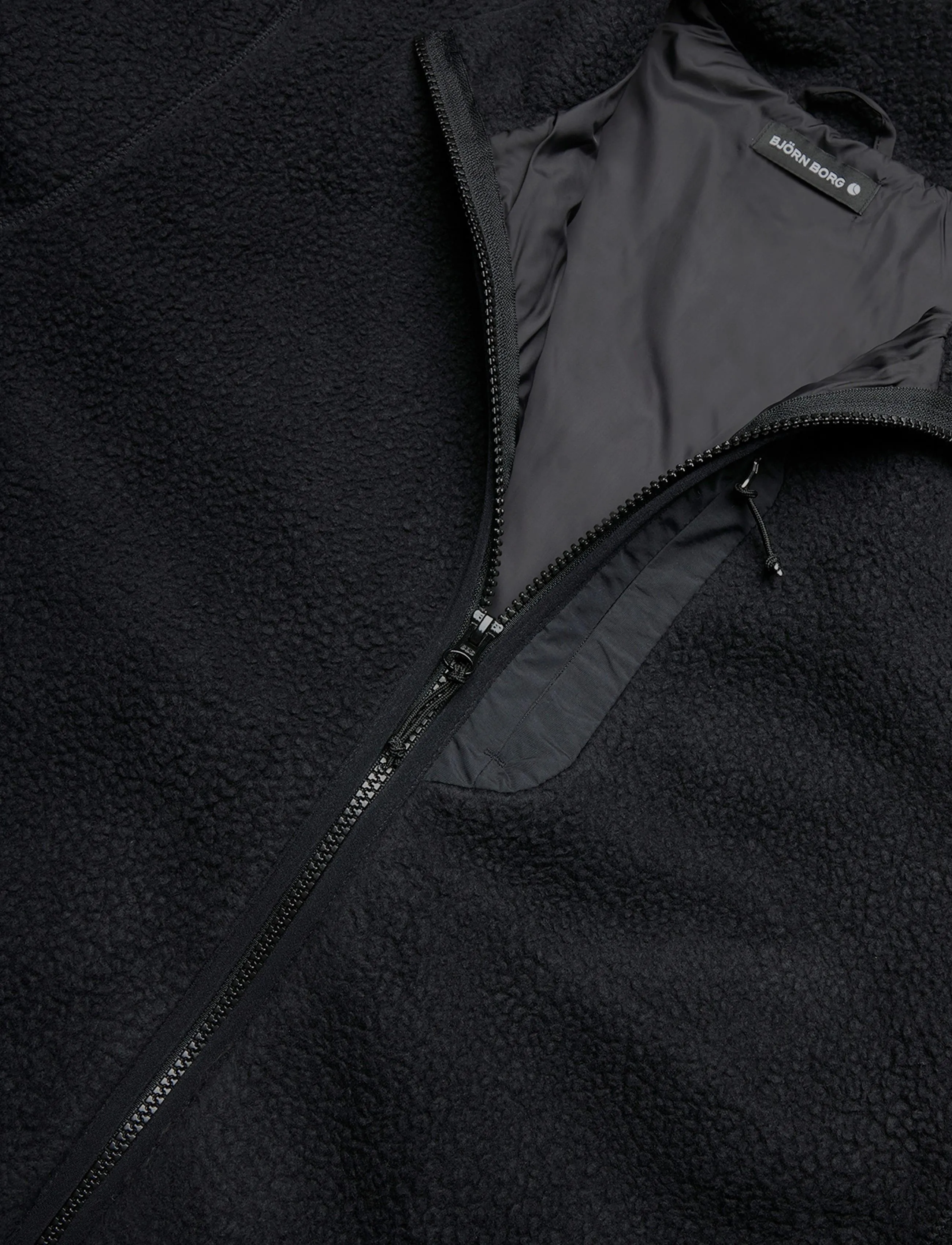 Björn Borg - BORG PILE JACKET - fleece og mellemlag - black beauty - 2