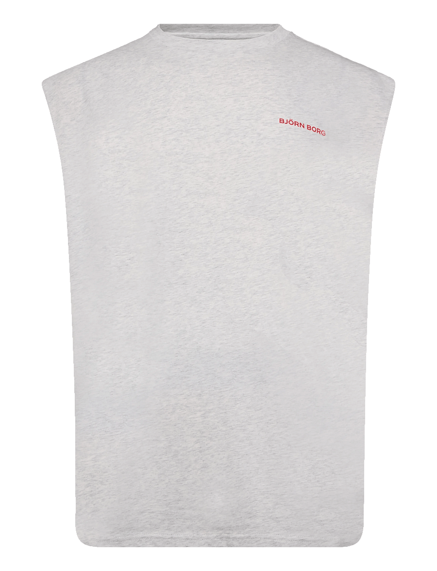Björn Borg - BORG GYM SLEEVELESS T-SHIRT - tank tops - ultra light grey melange - 0