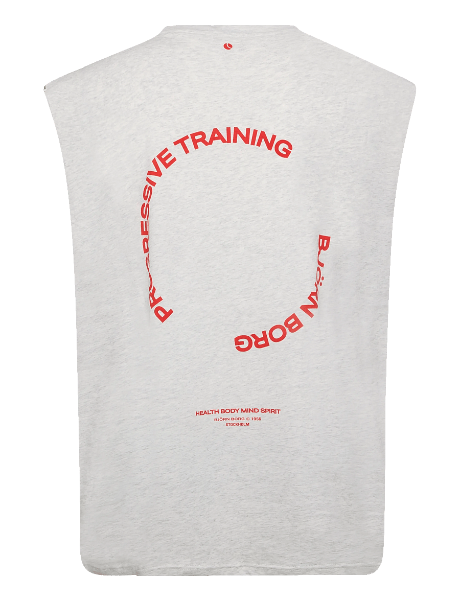 Björn Borg - BORG GYM SLEEVELESS T-SHIRT - tank tops - ultra light grey melange - 1