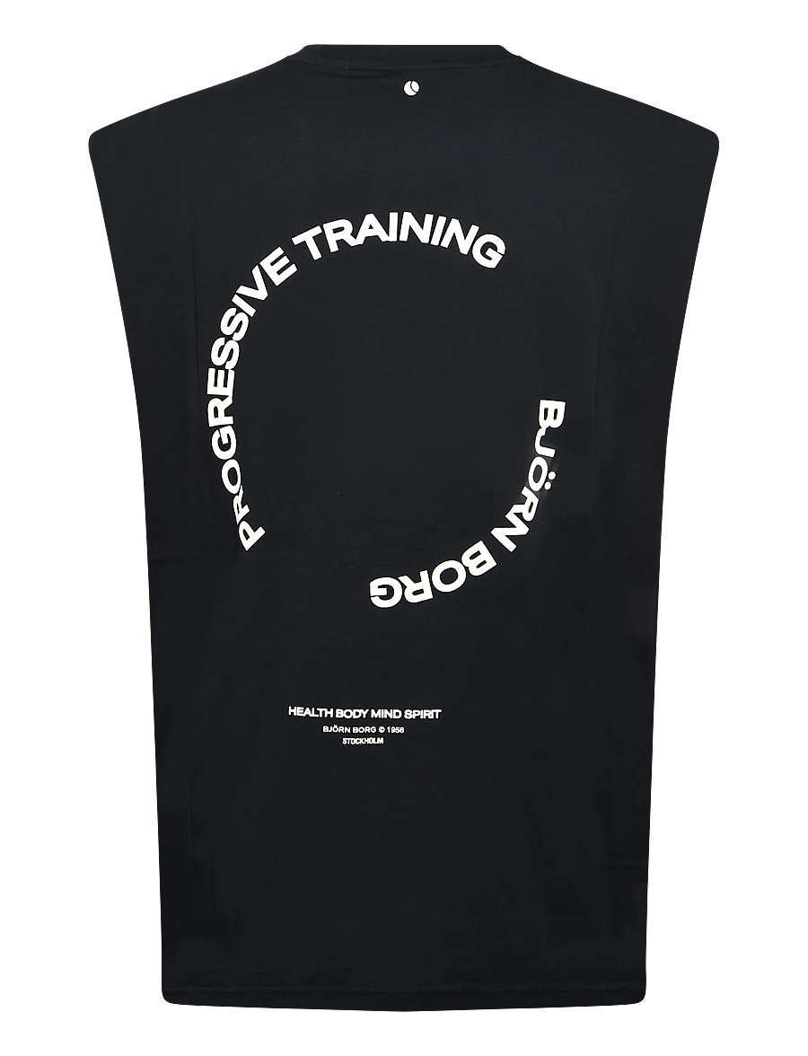 Björn Borg - BORG GYM SLEEVELESS T-SHIRT - tank tops - black beauty - 1