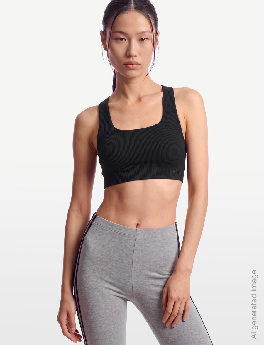 Björn Borg - STUDIO RIBBED RACERBACK BRA - sports-bh'er - black beauty - 3