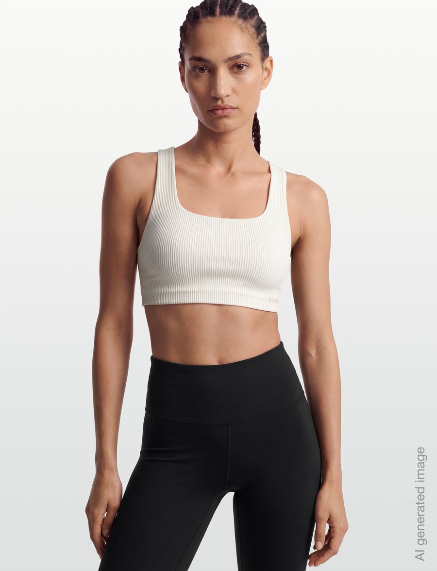 Björn Borg - STUDIO RIBBED RACERBACK BRA - spordi-rinnahoidjad - tofu - 3