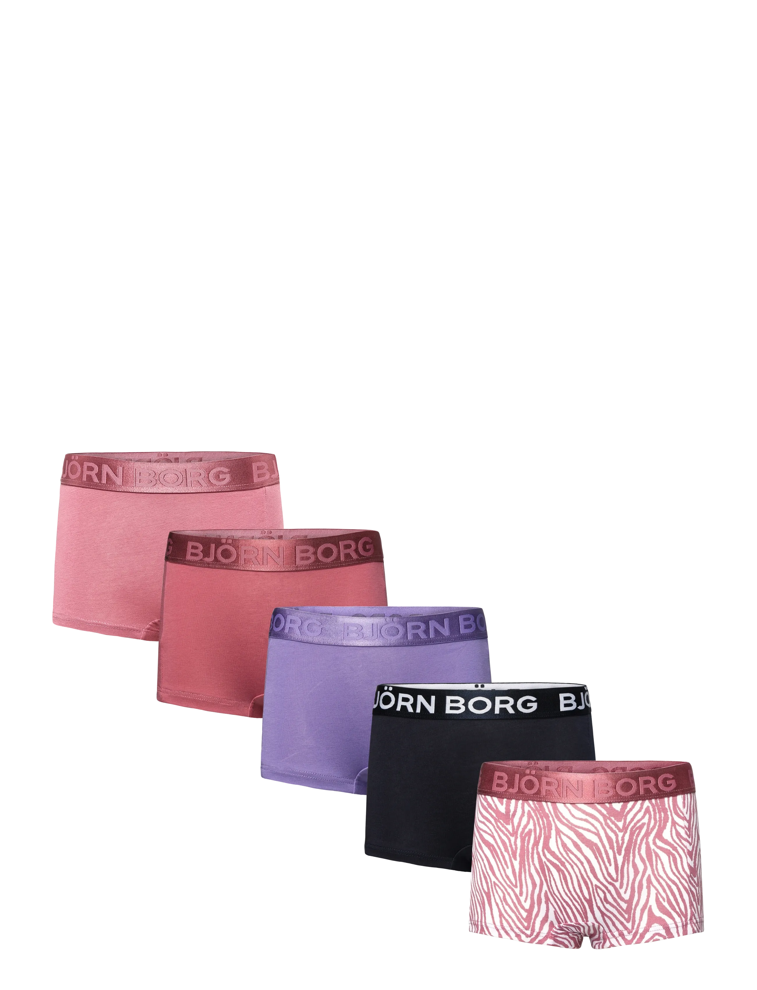 Björn Borg COTTON STRETCH BOXER SHORTS 5p - Inspiration - MULTIPACK 1 / pink/rose