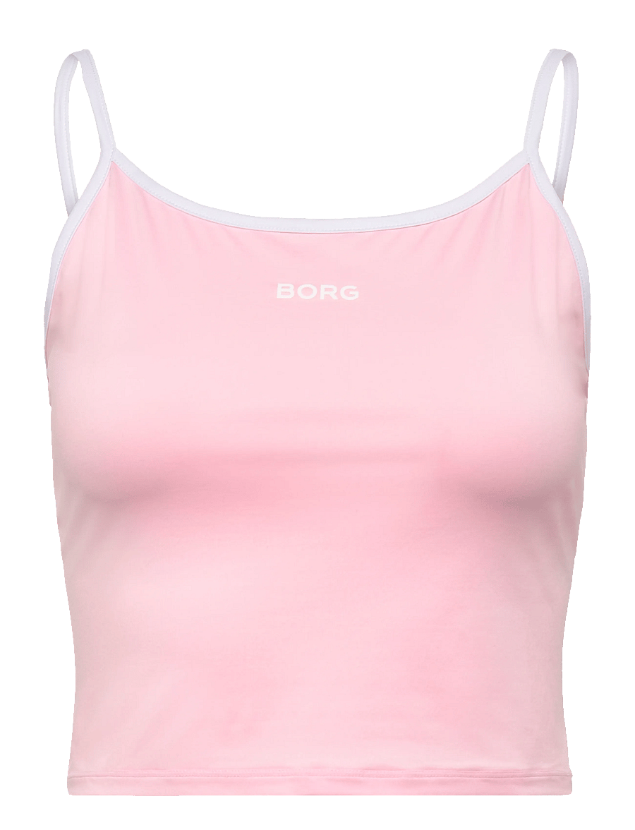 Björn Borg - BORG CROPPED STRAP TANK TOP - crop-tops - pink lady - 0