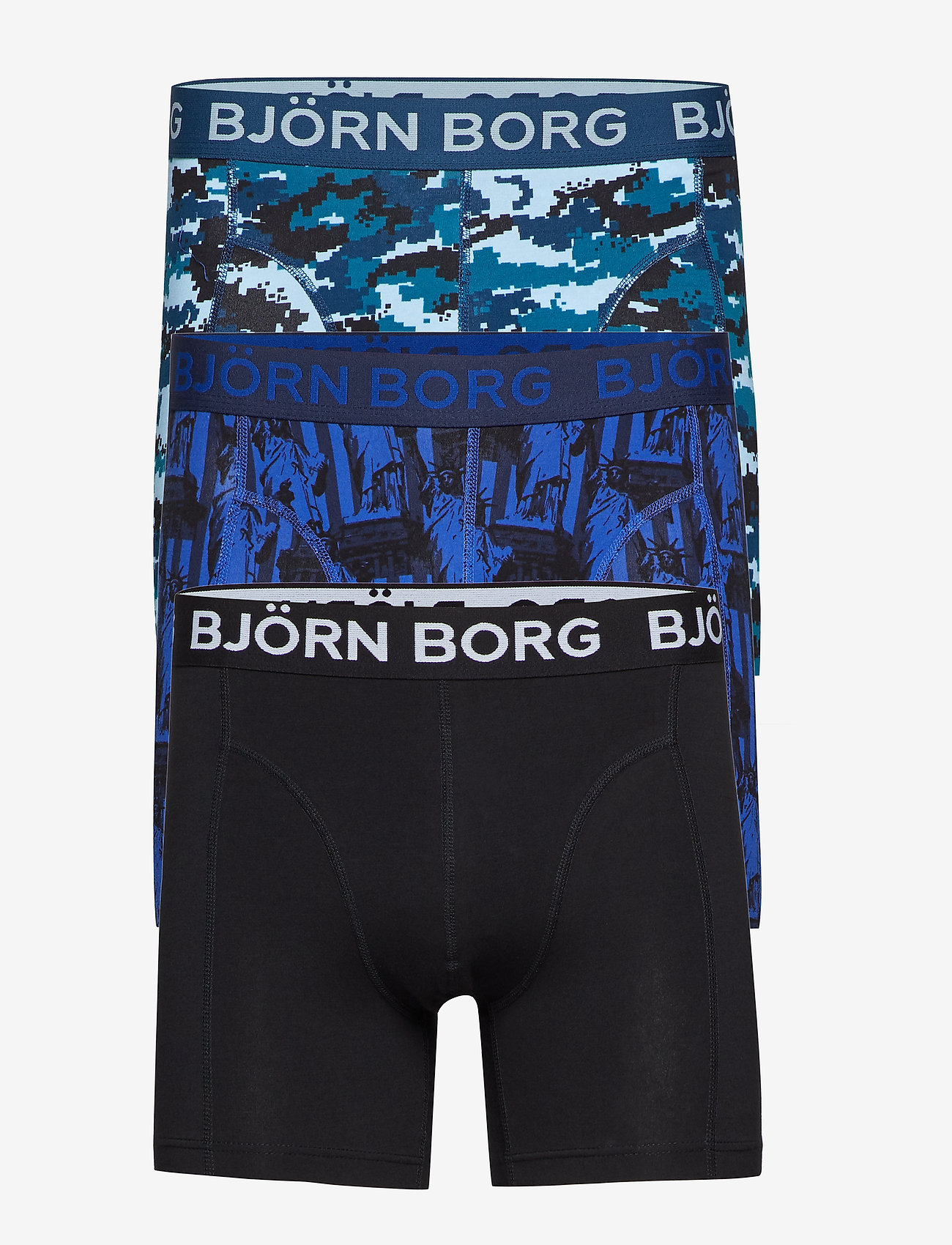 Björn Borg - SHORTS BB SILHOUETTE & BB STATUE OF LIBERTY 3p - corsair - 0