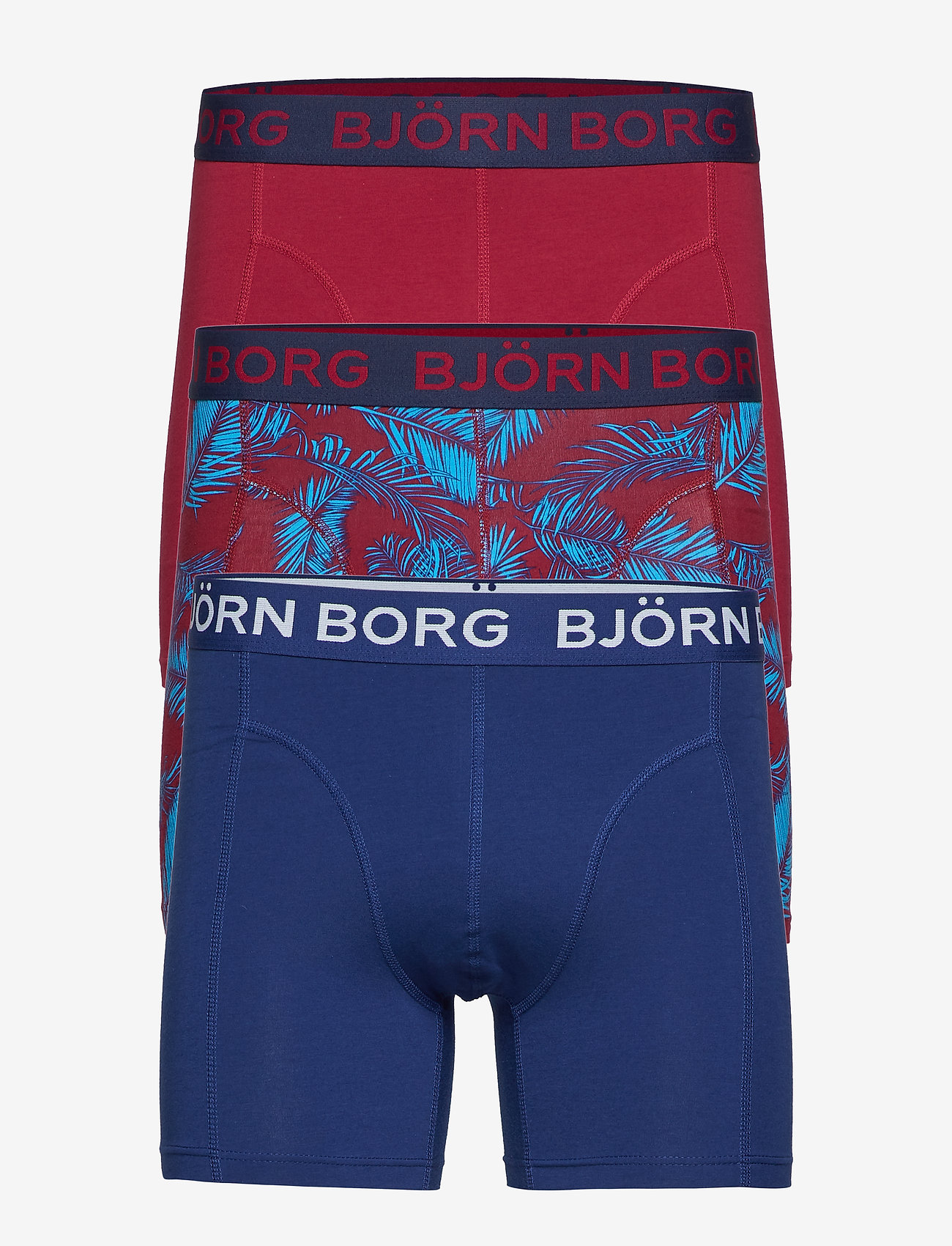 Björn Borg - SHORTS BB NY PALMLEAF 3p - beet red - 0