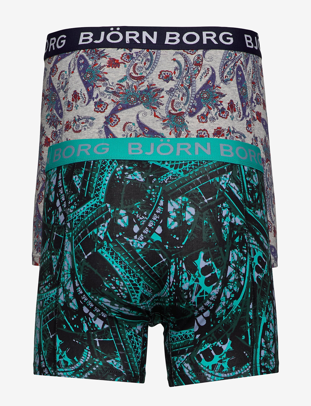 Björn Borg - SHORTS BB EIFFEL & BB PAISLEY 2- pack - h108by light grey melange - 1