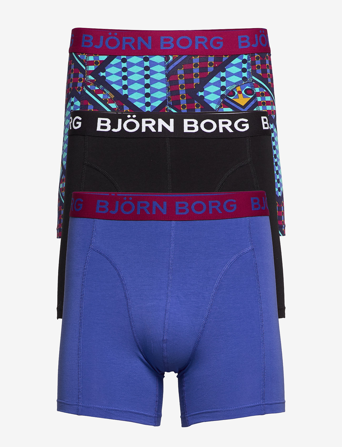 Björn Borg - SHORTS BB LE LOUVRE 3p - beet red - 0