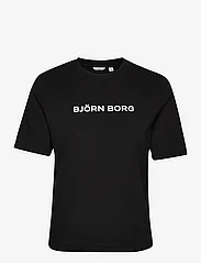 Björn Borg - REGULAR T-SHIRT FANNO FANNO - t-shirts - black beauty - 0