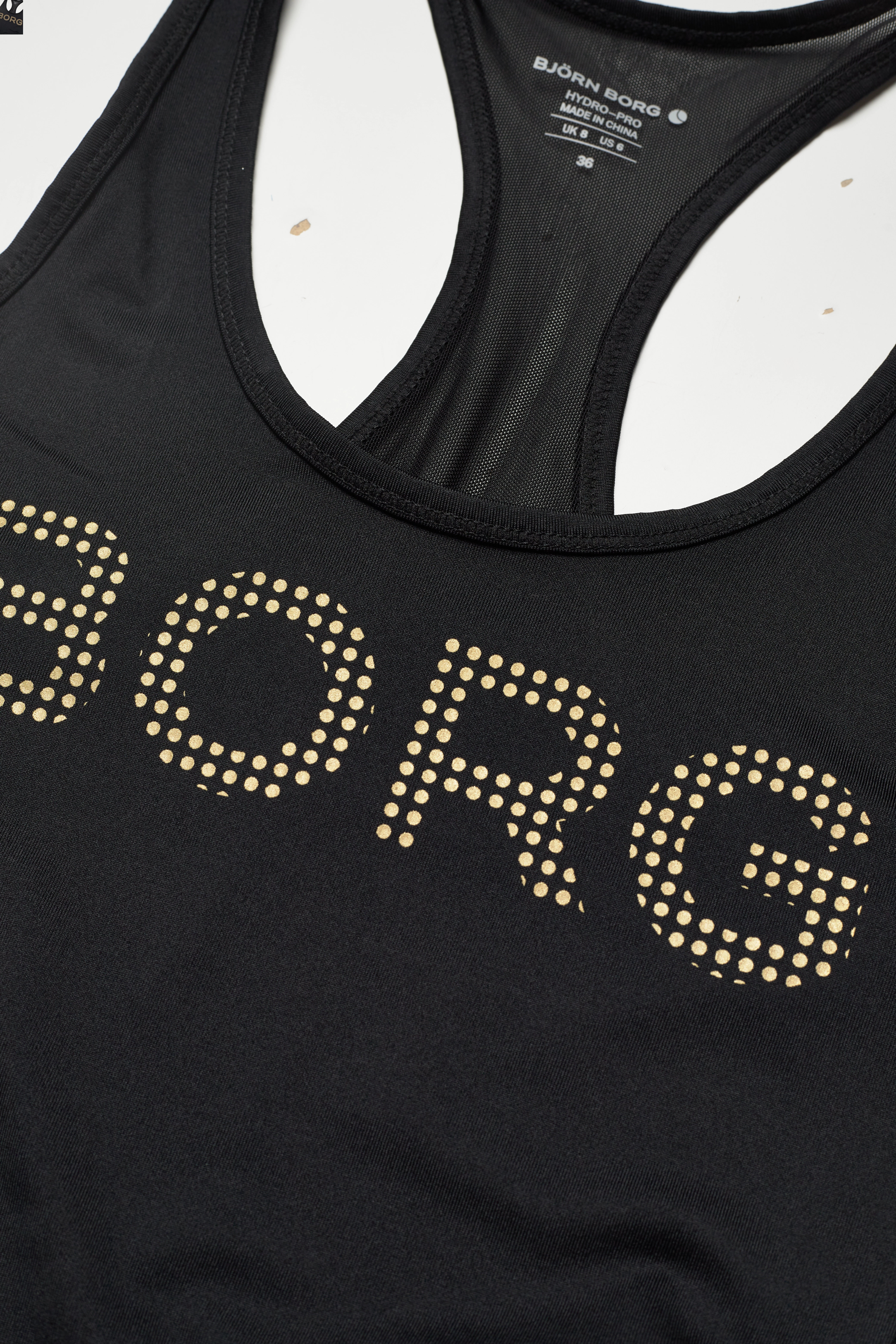 Björn Borg - RACERBACK TANK MEDAL MEDAL - black gold - 2