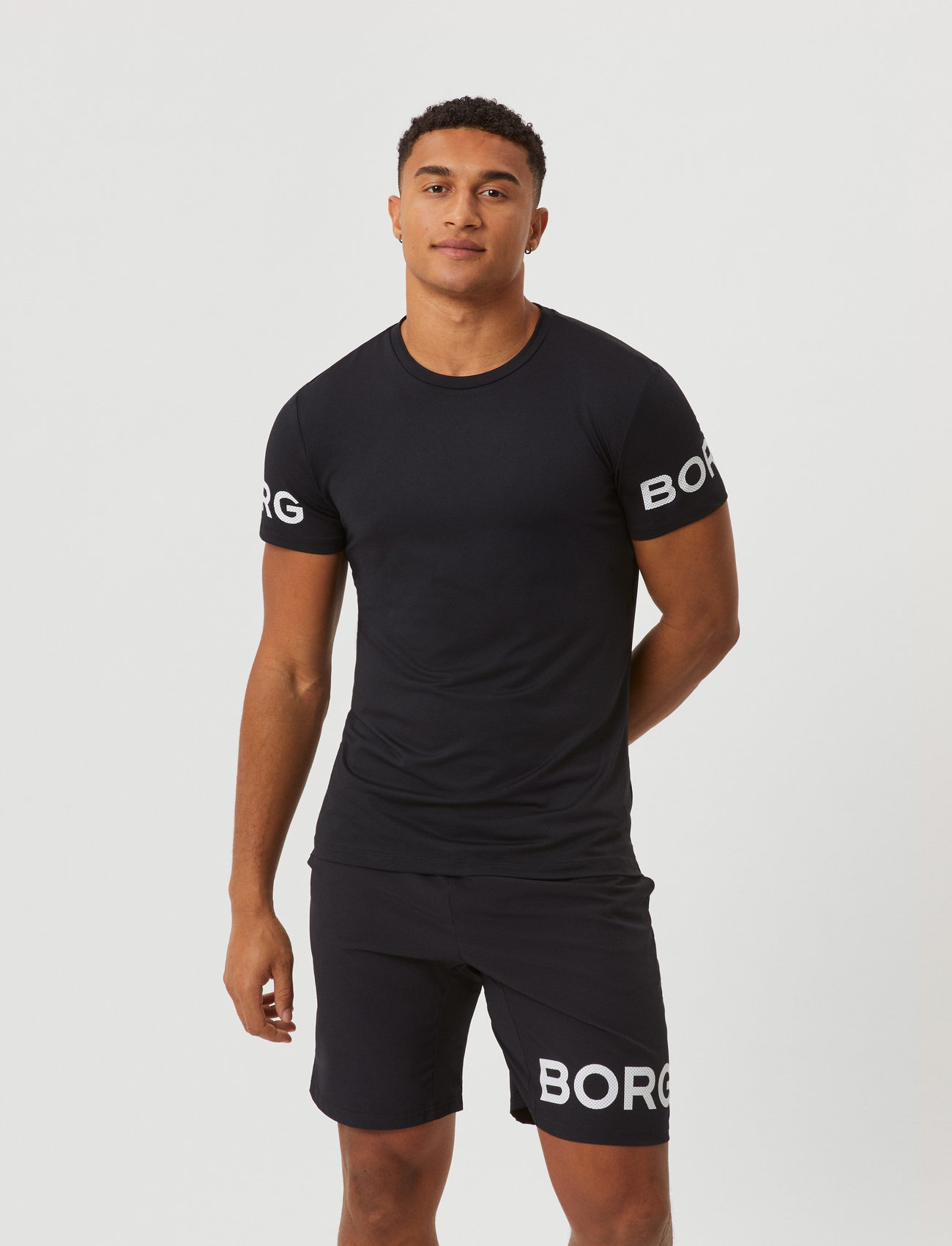 Björn Borg - BORG T-SHIRT - t-shirts - black beauty - 0