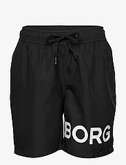 Björn Borg - BORG SWIM SHORTS - badbyxor - black beauty - 1
