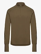 BORG MIDLAYER HALF ZIP - DARK OLIVE