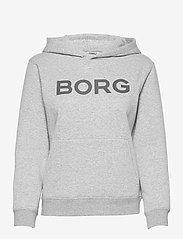 Björn Borg - HOOD W BB LOGO W BB LOGO - džemperiai su gobtuvu - h108by light grey melange - 0