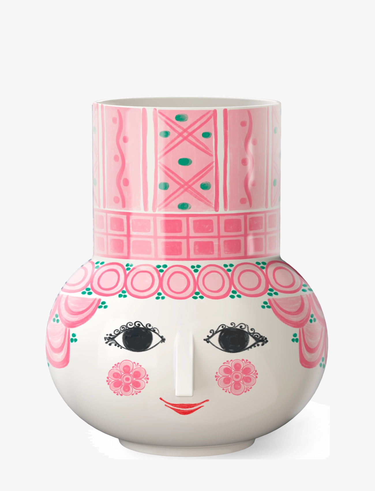 Bjørn Wiinblad Olga Vase H15 Cm Pink, 15 cm, Vases, Rosa - Small Homeware