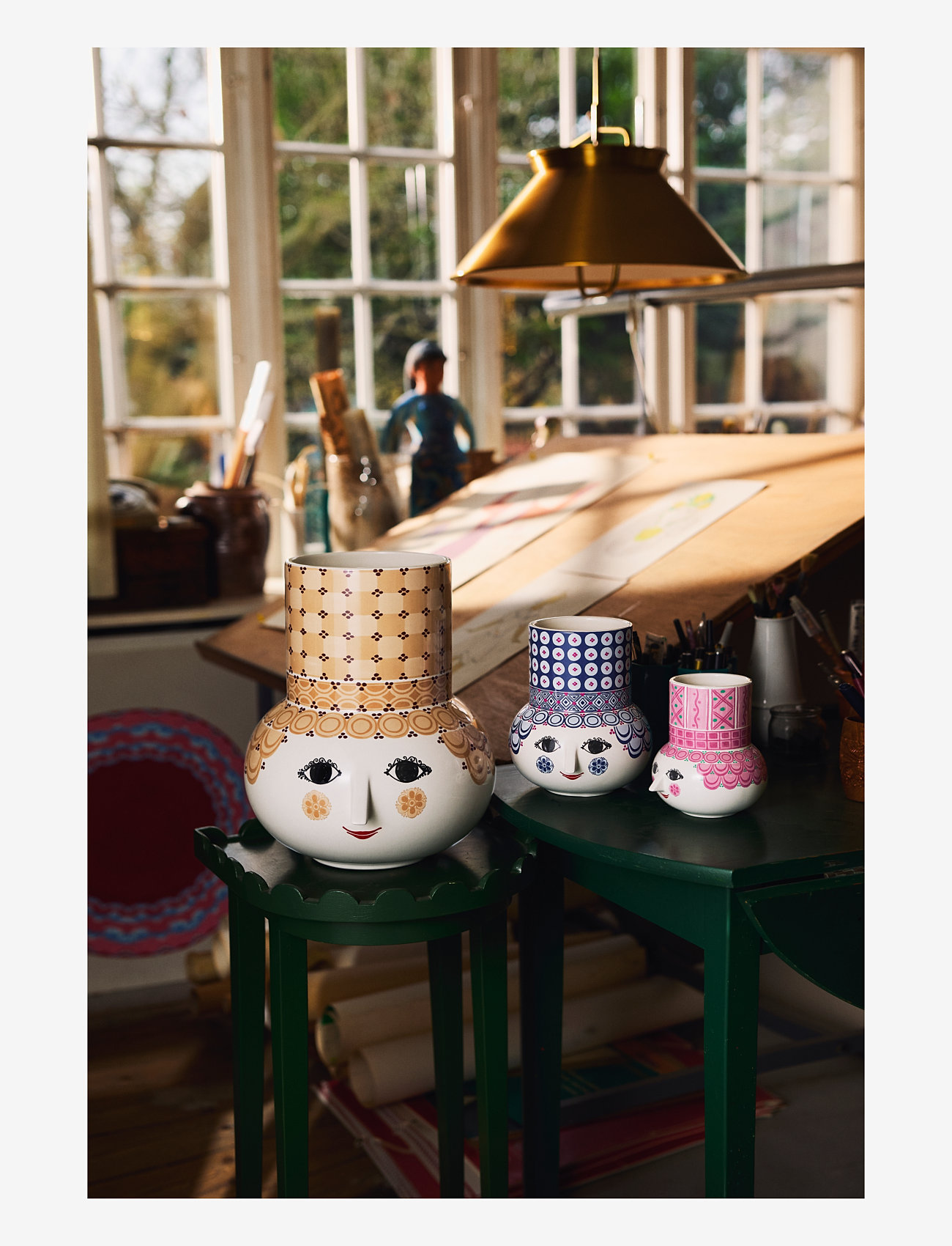 Bjørn Wiinblad - Olga Vase H20 cm blue - vases - blue - 4