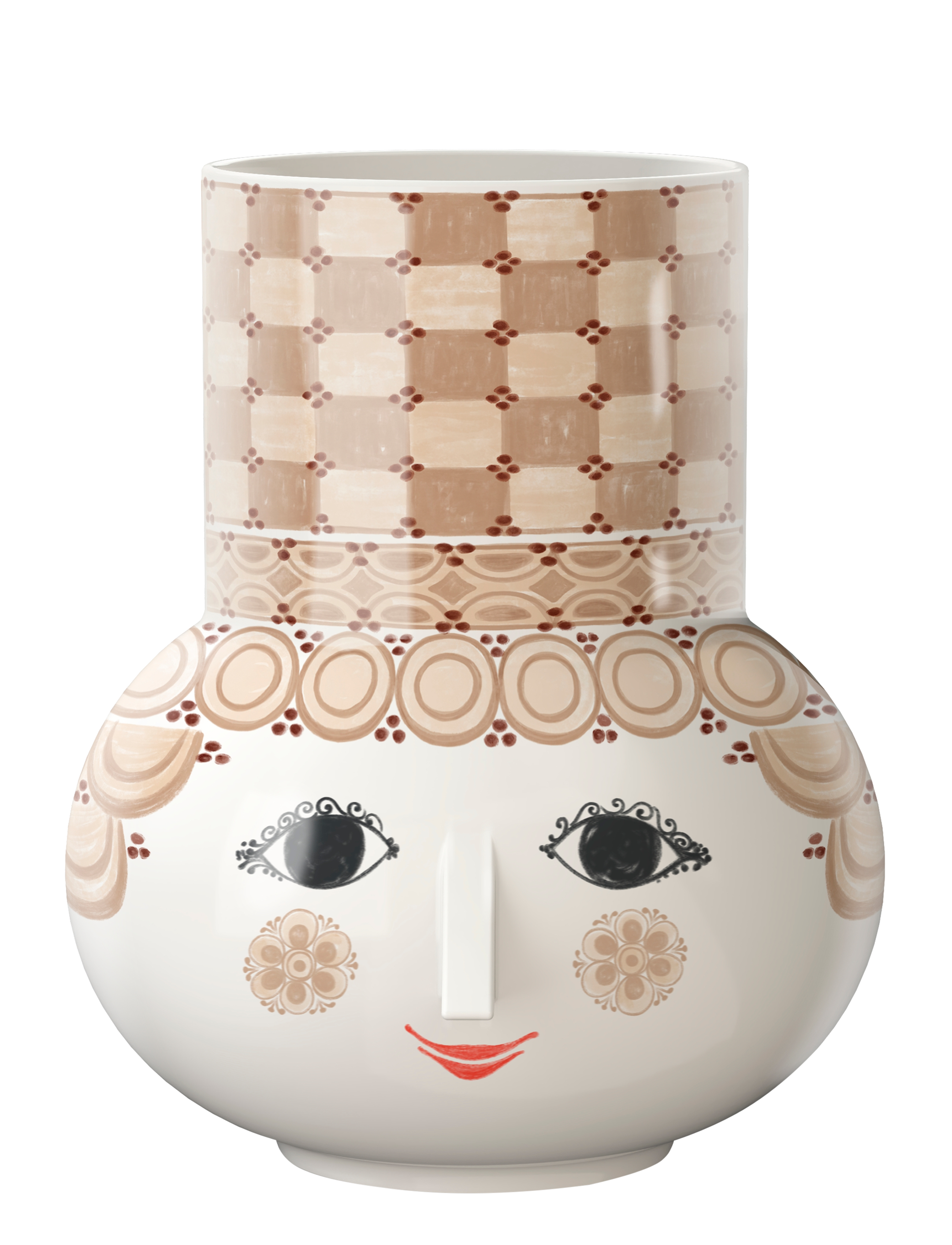 Bjørn Wiinblad Olga Vase H35 Cm Sand, Stor vase, Beige, Str: 35 CM