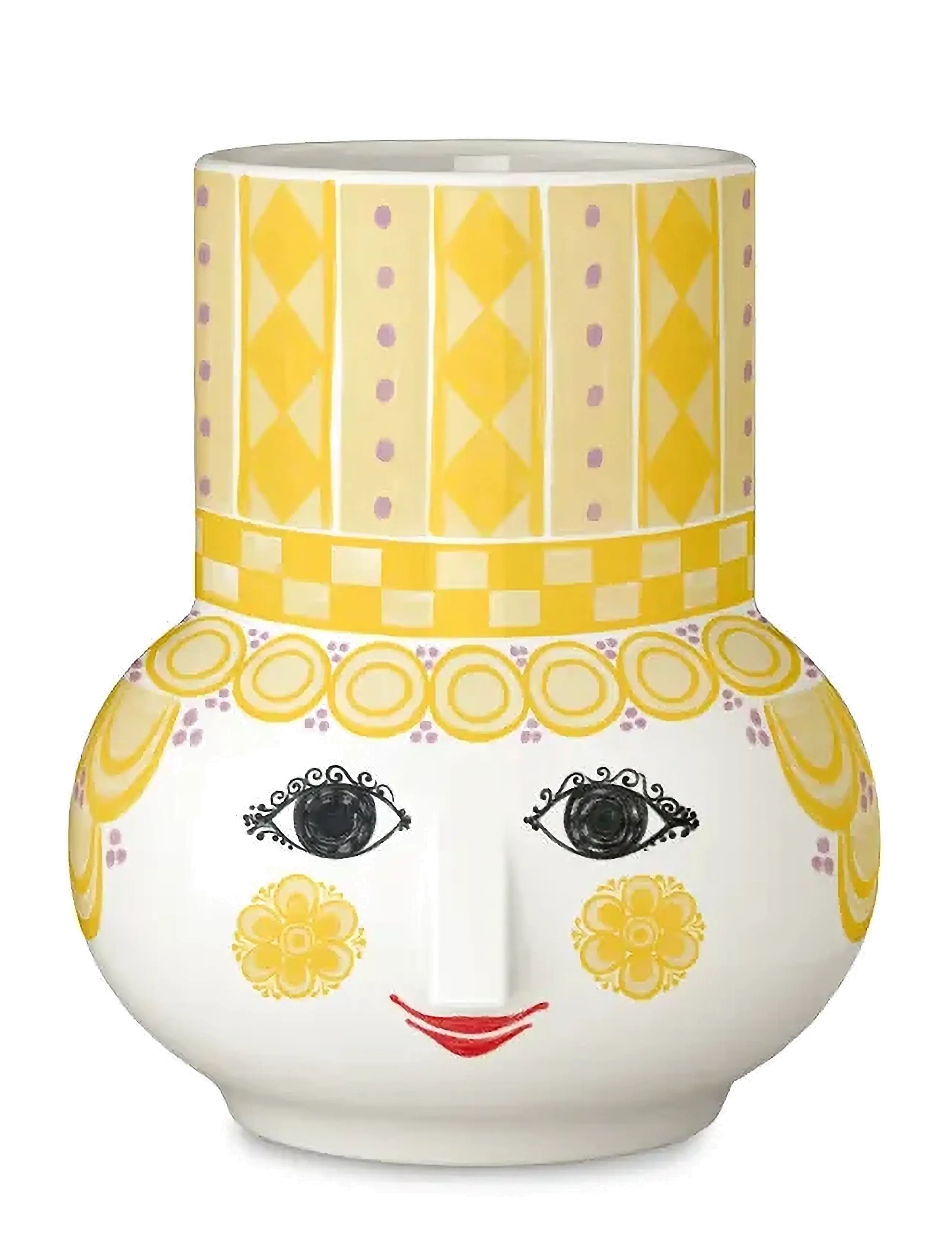 BJØRN WIINBLAD Olga Lysestage H9 Cm Gul Cream - 9 CM - Unisex