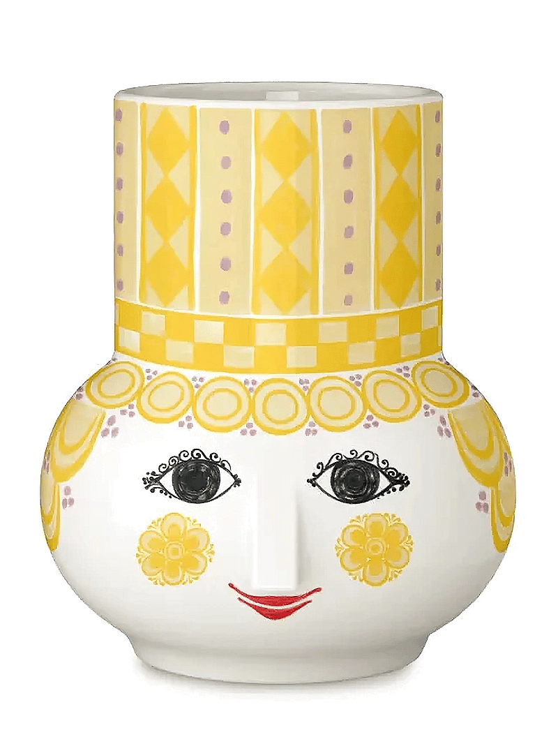 Bjørn Wiinblad - Olga Candle holder H9 cm yellow - kynttilänjalat - yellow - 1