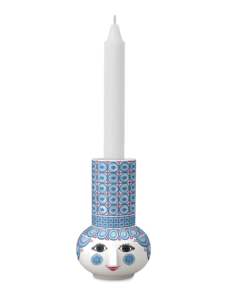 Bjørn Wiinblad - Olga Candle holder H14 cm light blue - candlesticks - light blue - 4
