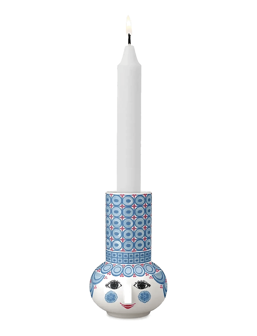 Bjørn Wiinblad - Olga Candle holder H14 cm light blue - candlesticks - light blue - 5
