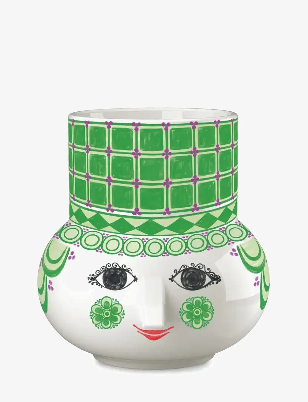 Bjørn Wiinblad - Olga Blockljusstake H12 grön - ljusstakar - green - 0