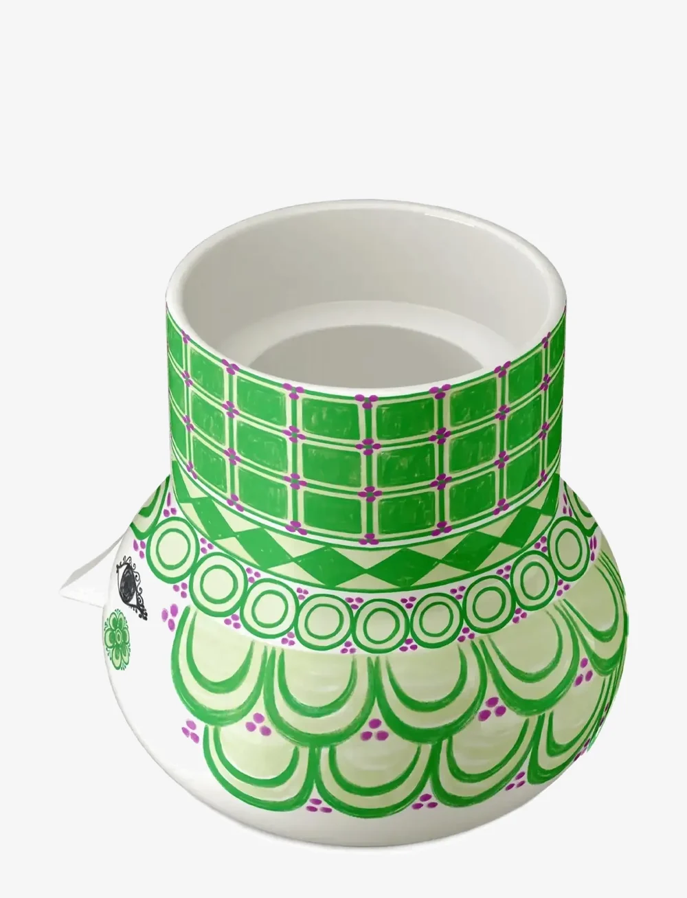 Bjørn Wiinblad - Olga Blockljusstake H12 grön - ljusstakar - green - 1