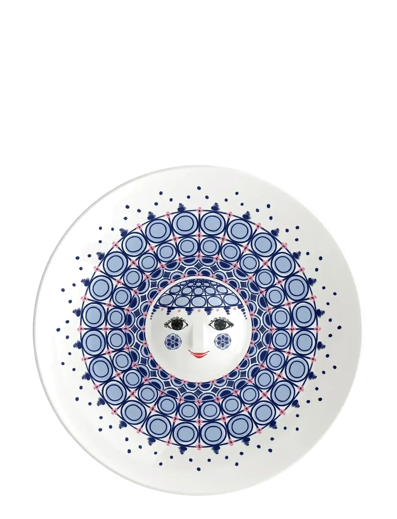 Bjørn Wiinblad Olga Dish Ø33 cm blue - Serving platters - BLUE / white