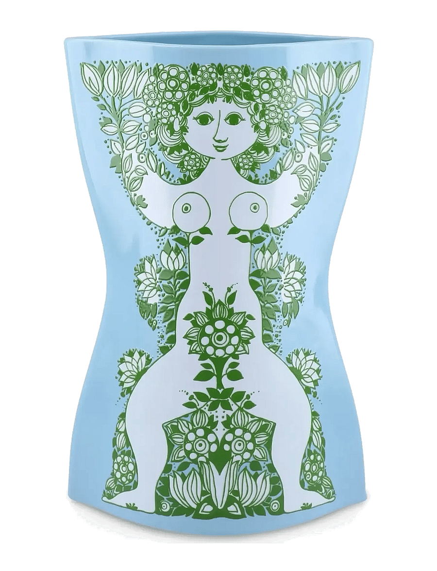 Bjørn Wiinblad - Nina Vase H28.5 cm light blue/green - figures et sculptures - light blue/green - 1