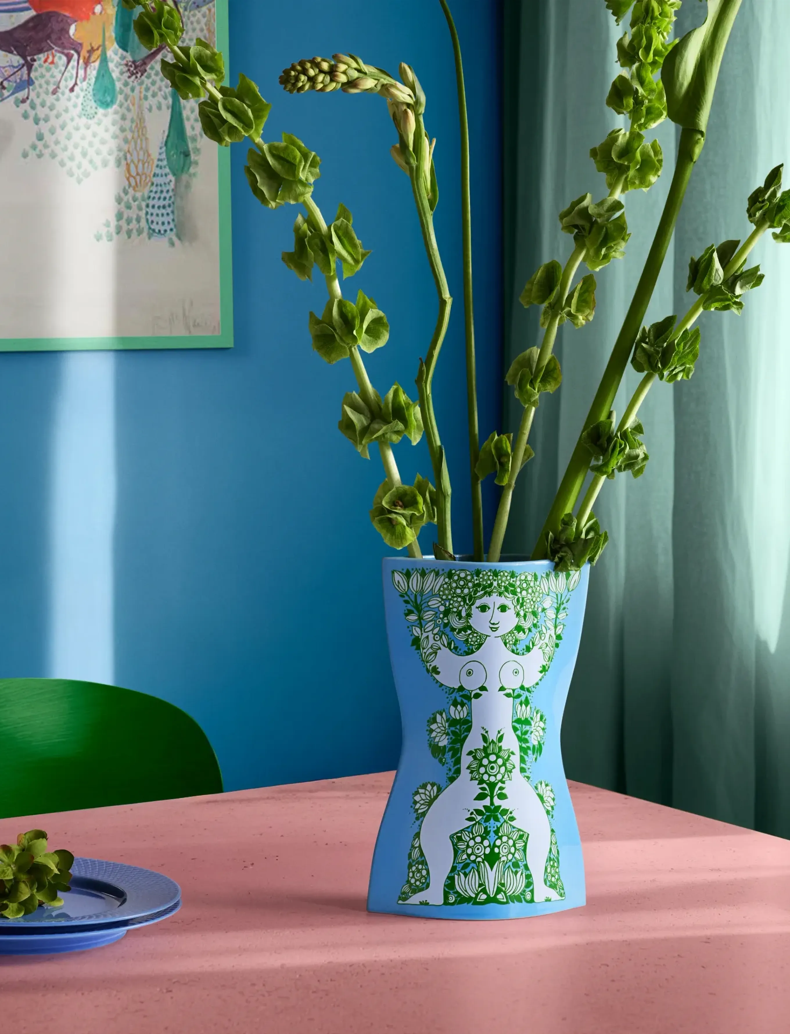Bjørn Wiinblad - Nina Vase H28.5 cm light blue/green - figures et sculptures - light blue/green - 4
