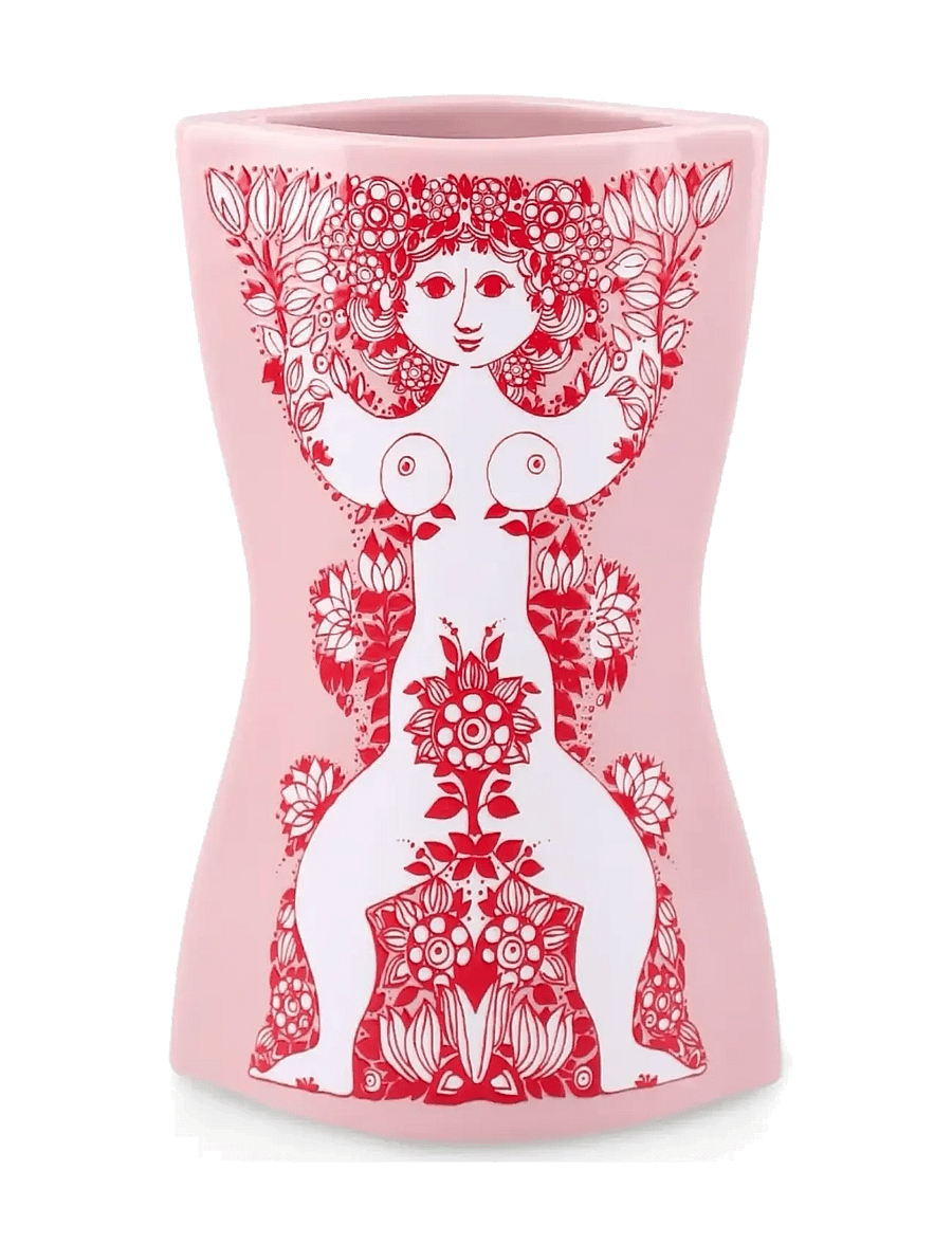 Bjørn Wiinblad - Nina Vase H16.5 cm pink/red - vases - pink/red - 1