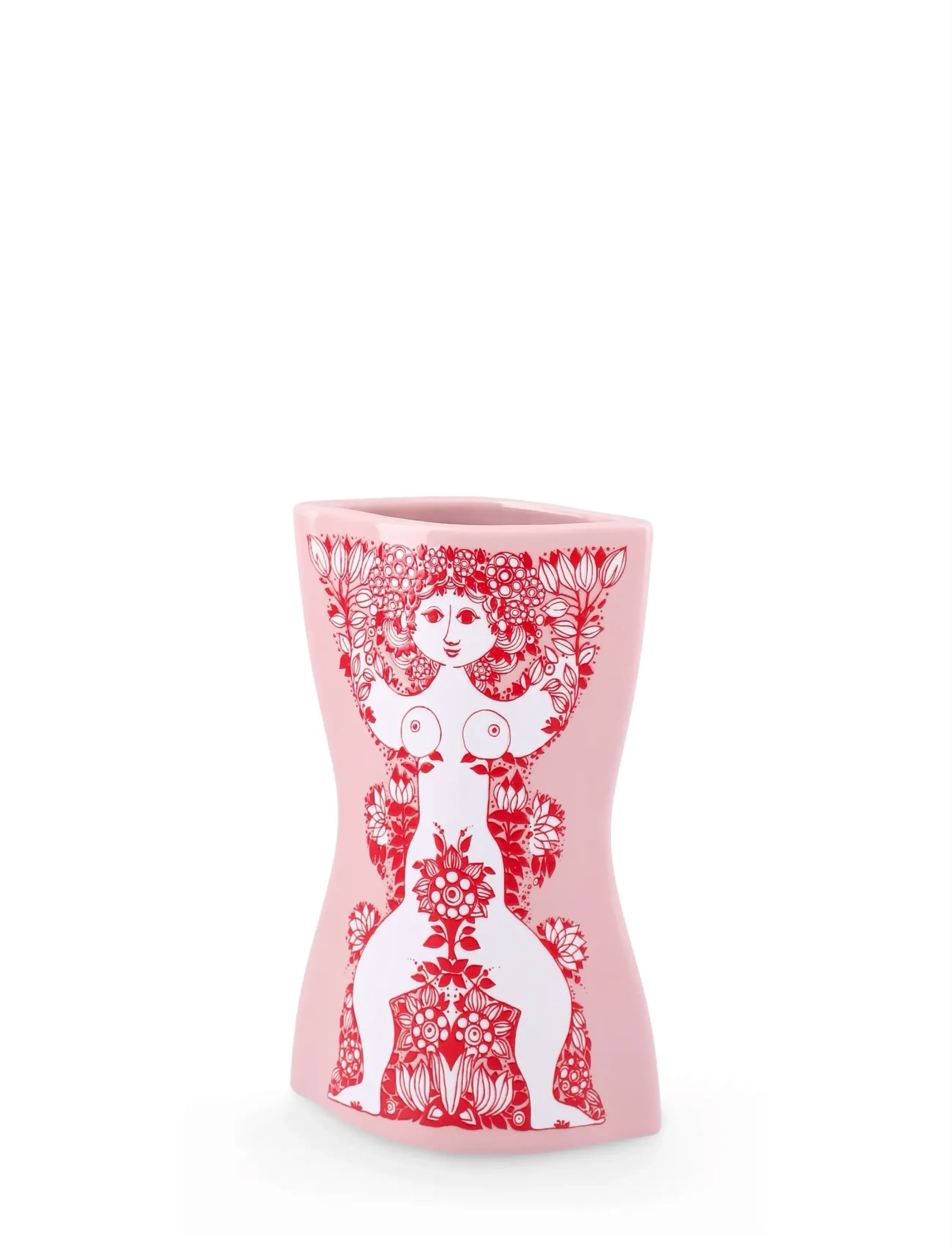 Bjørn Wiinblad Nina Vase H16.5 cm Pink/Rød, 16.5 cm, Pink, Vases > Other Vases, Unisex