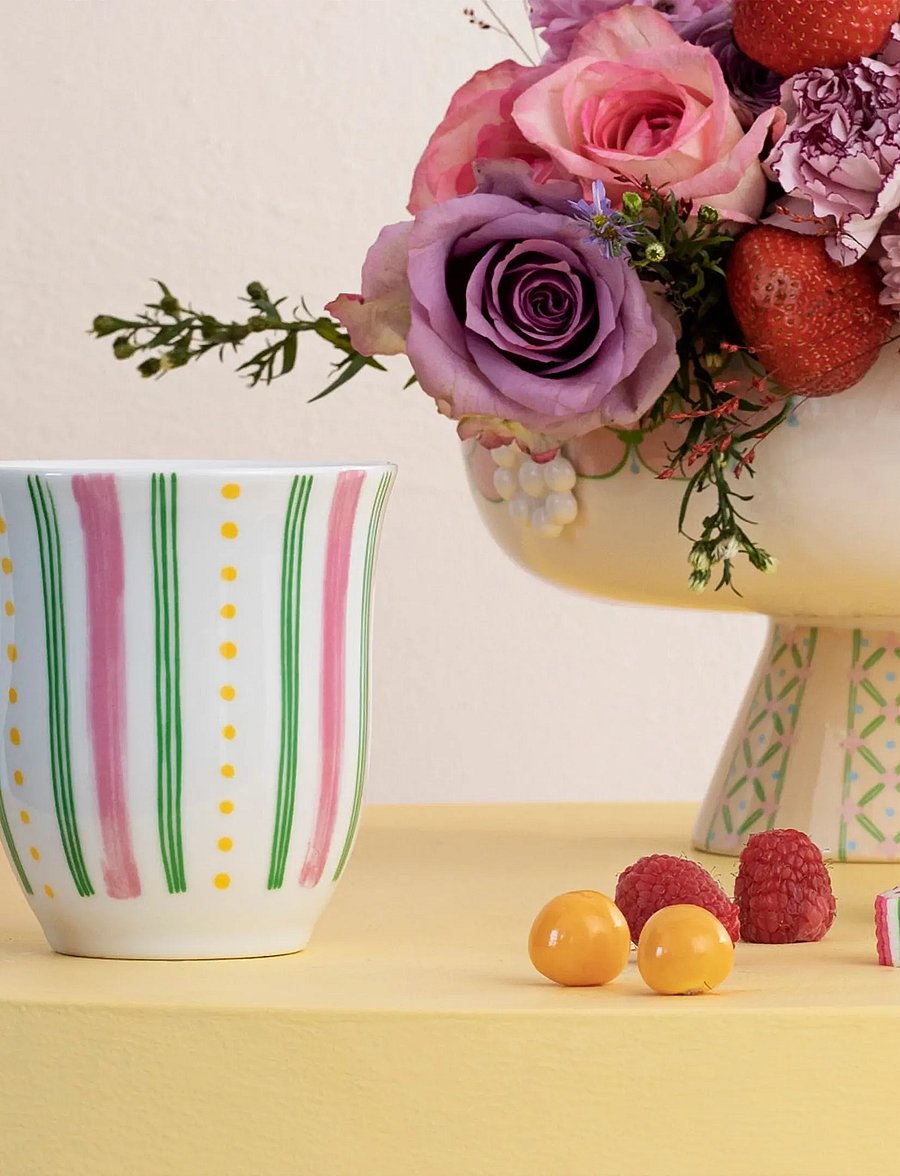 Bjørn Wiinblad - Eva Bowl on stand Ø24 cm soft pink - soft pink - 3