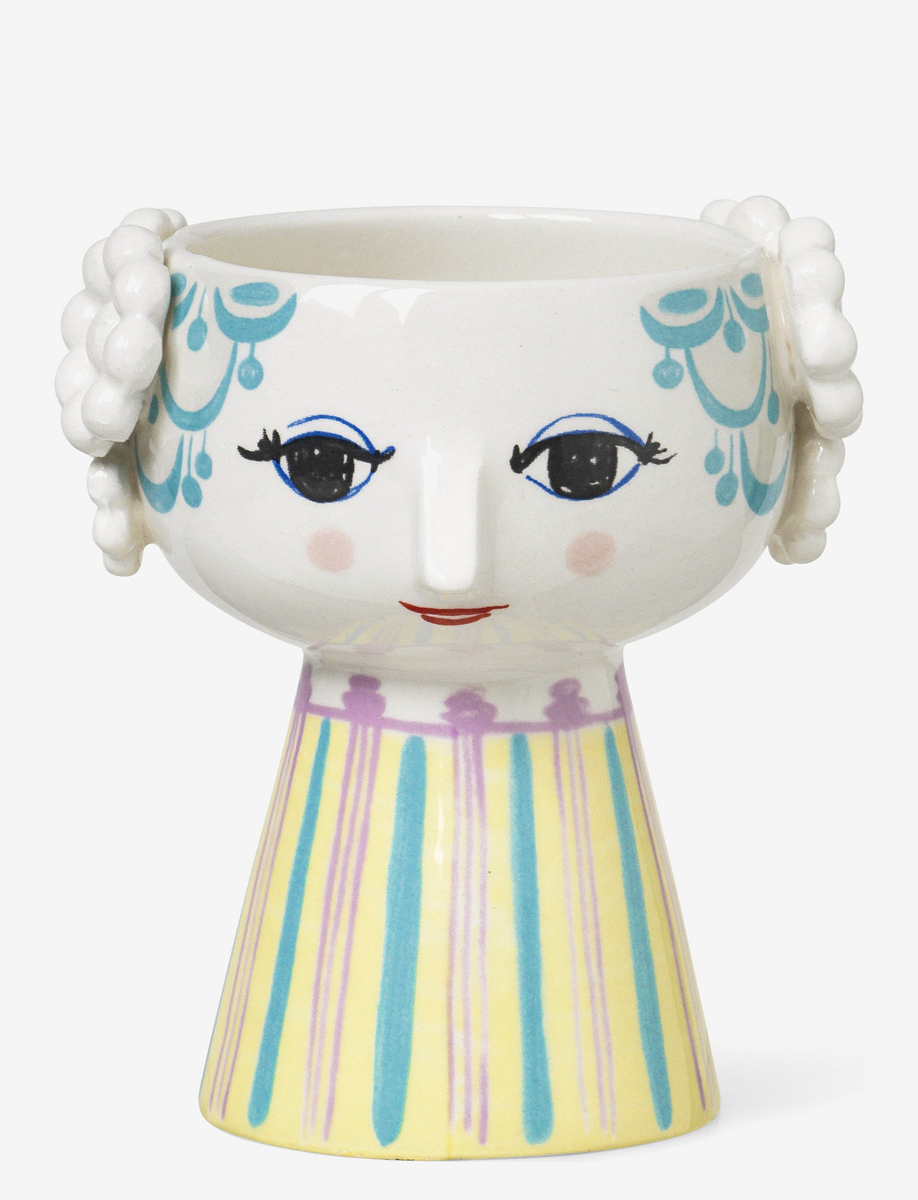 Bjørn Wiinblad - Eva Candle holder H9.5 cm light blue - teeküünlahoidjad - light blue - 0