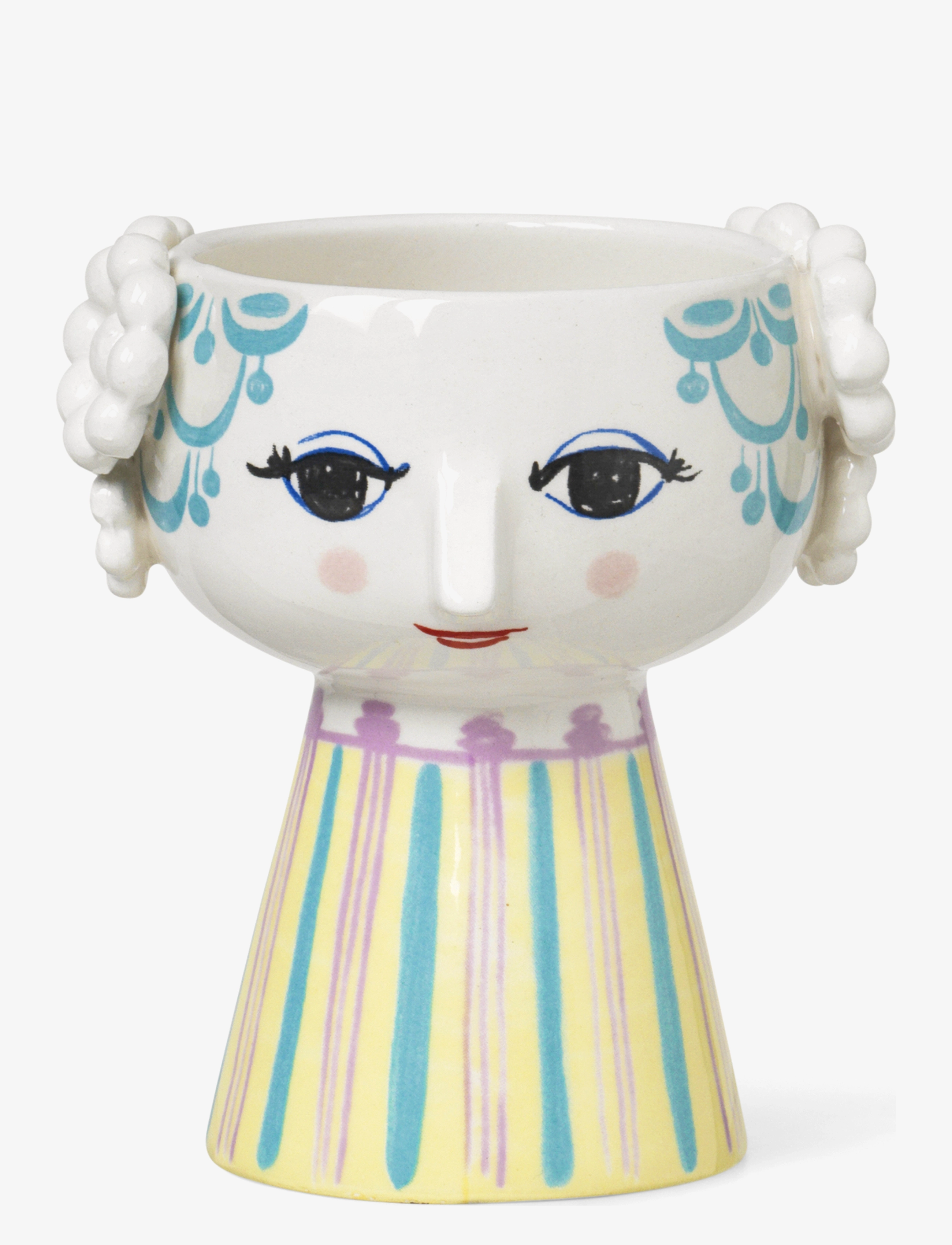 Bjørn Wiinblad Eva Lysestage H9.5 cm lys blå - Bjørn Wiinblad - LIGHT BLUE / multi