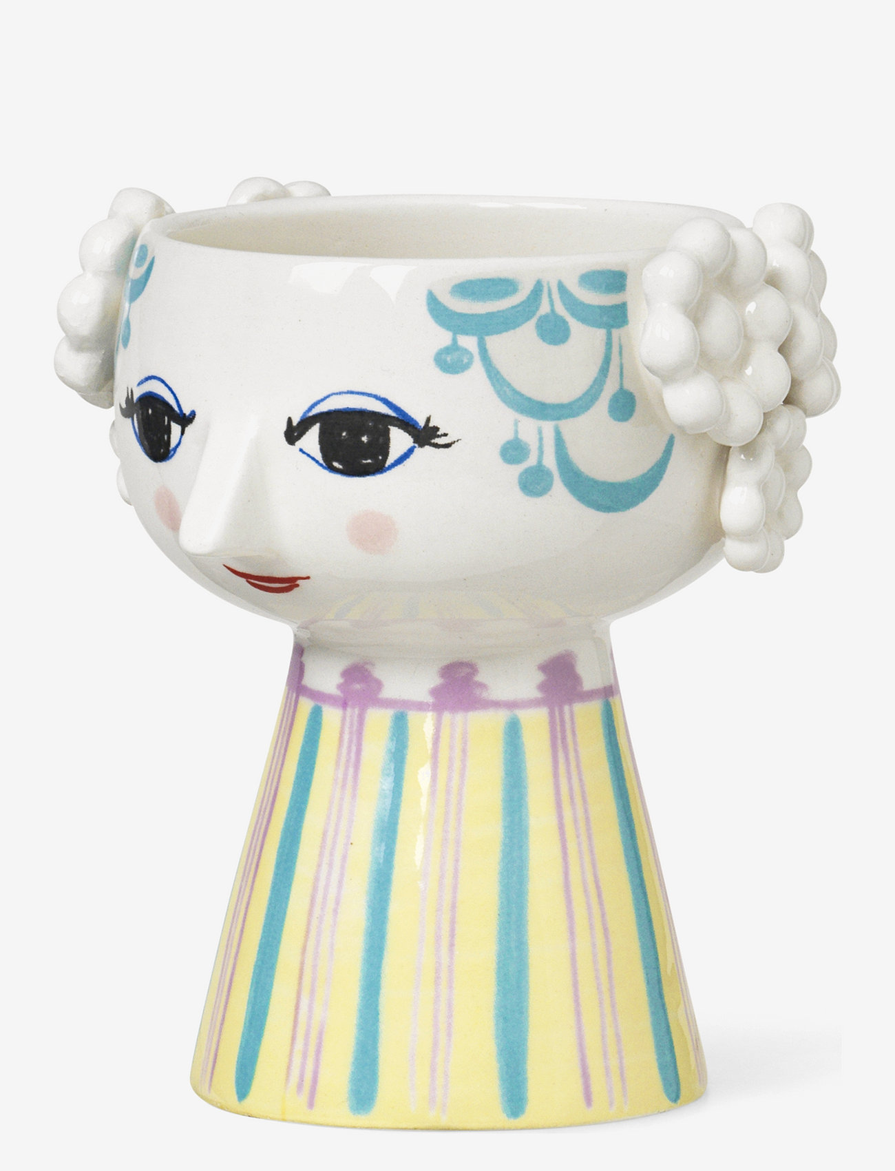 Bjørn Wiinblad - Eva Candle holder H9.5 cm light blue - teeküünlahoidjad - light blue - 1