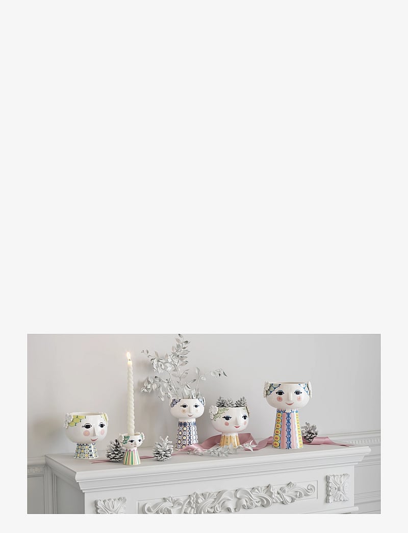 Bjørn Wiinblad - Eva Candle holder H9.5 cm light blue - teeküünlahoidjad - light blue - 2