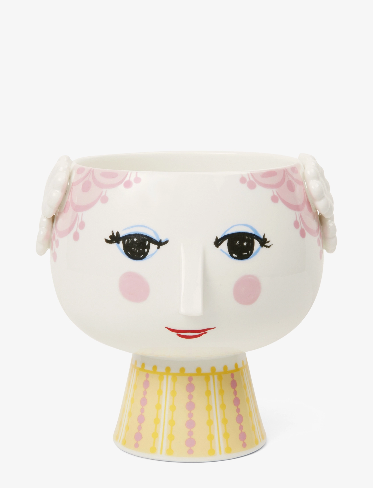 BJØRN WIINBLAD Eva Urtepotteskjuler På Fod Ø15.5 Cm Pink Patterned - Ø15.5X14.5CM - Unisex