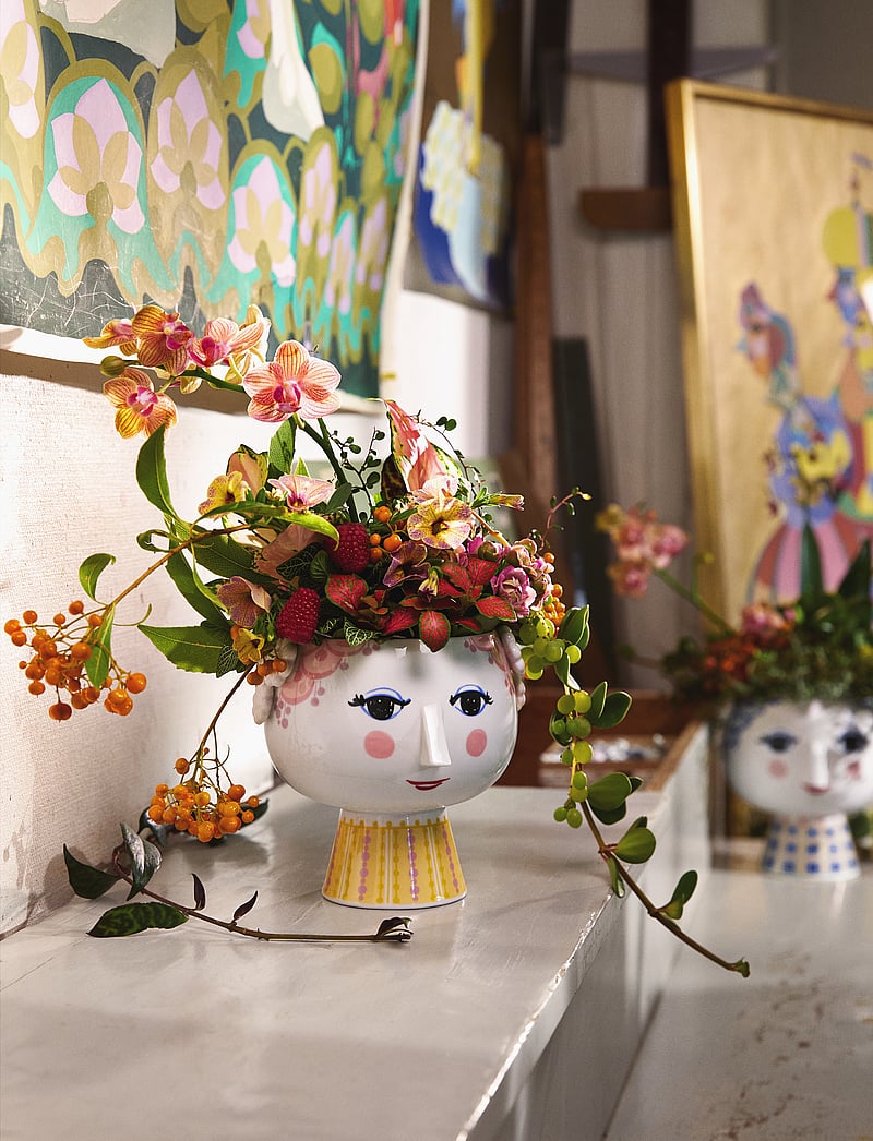 Bjørn Wiinblad - Eva Flowerpot on base Ø15.5 cm pink - geschenke unter chf 100 - pink - 2