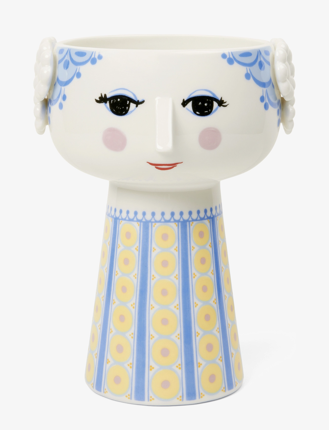 Bjørn Wiinblad Eva Vase H18.5 blue - Between 50-100€ - BLUE / multi