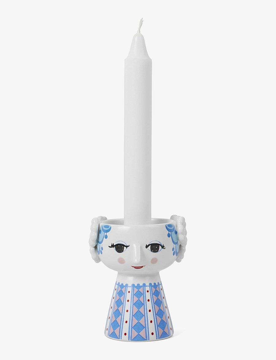 Bjørn Wiinblad - Eva Candle holder H9.5 cm blue - shop by price - blue - 3
