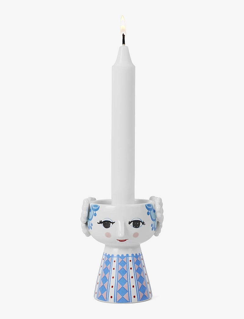 Bjørn Wiinblad - Eva Candle holder H9.5 cm blue - madalaimad hinnad - blue - 3