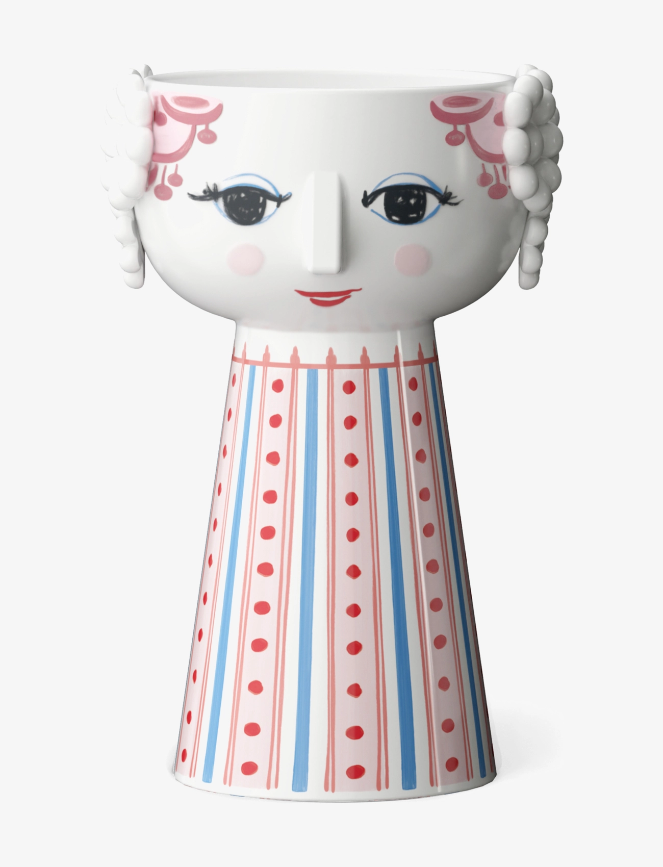 Bjørn Wiinblad Eva Ljusstake H14 cm damm röd - Bjørn Wiinblad - DUSTY RED / pink/rose
