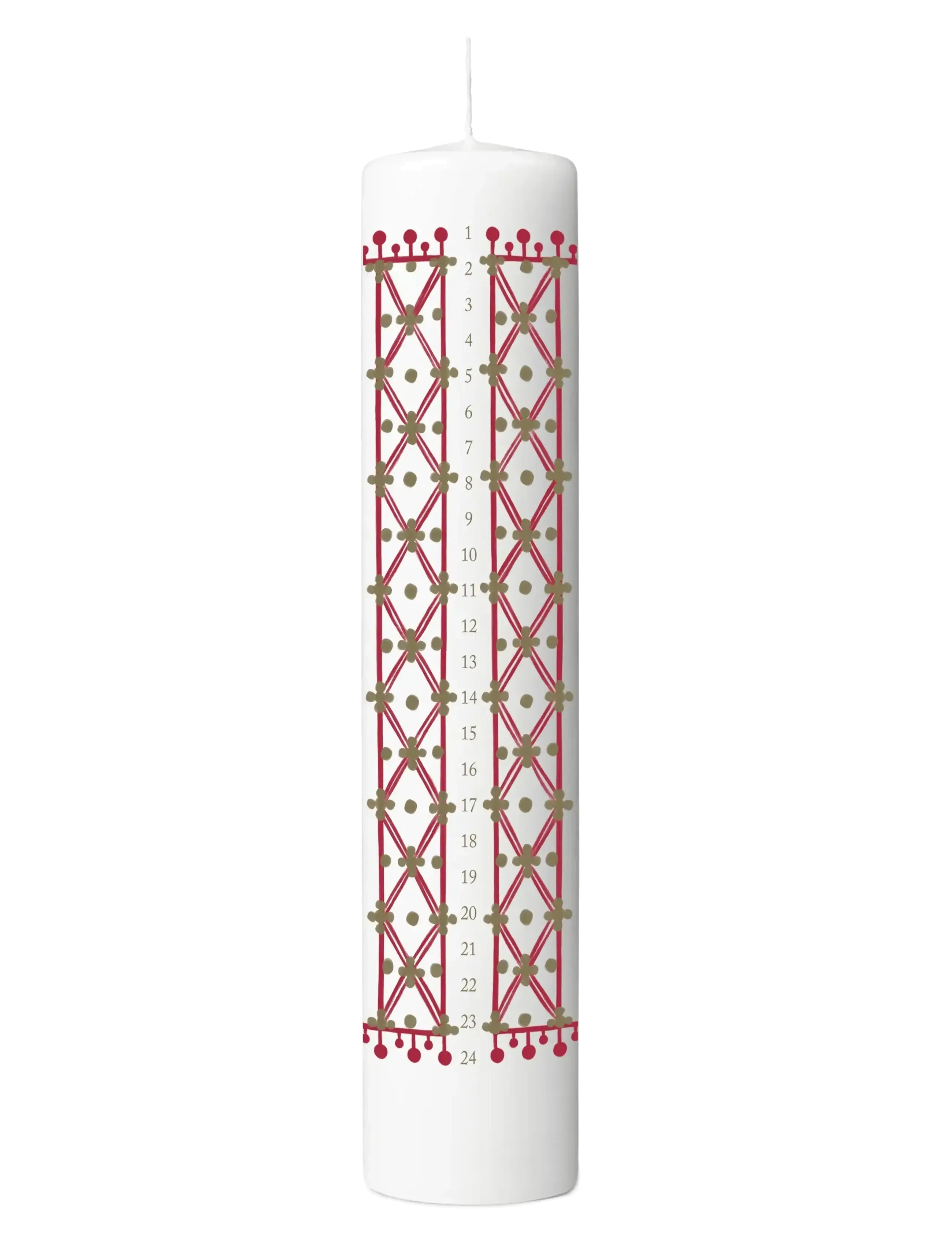BJØRN WIINBLAD Eva Kalenderlys 2025 Ø5 Cm Hvid M. Deko Weiß - H25CM - Unisex