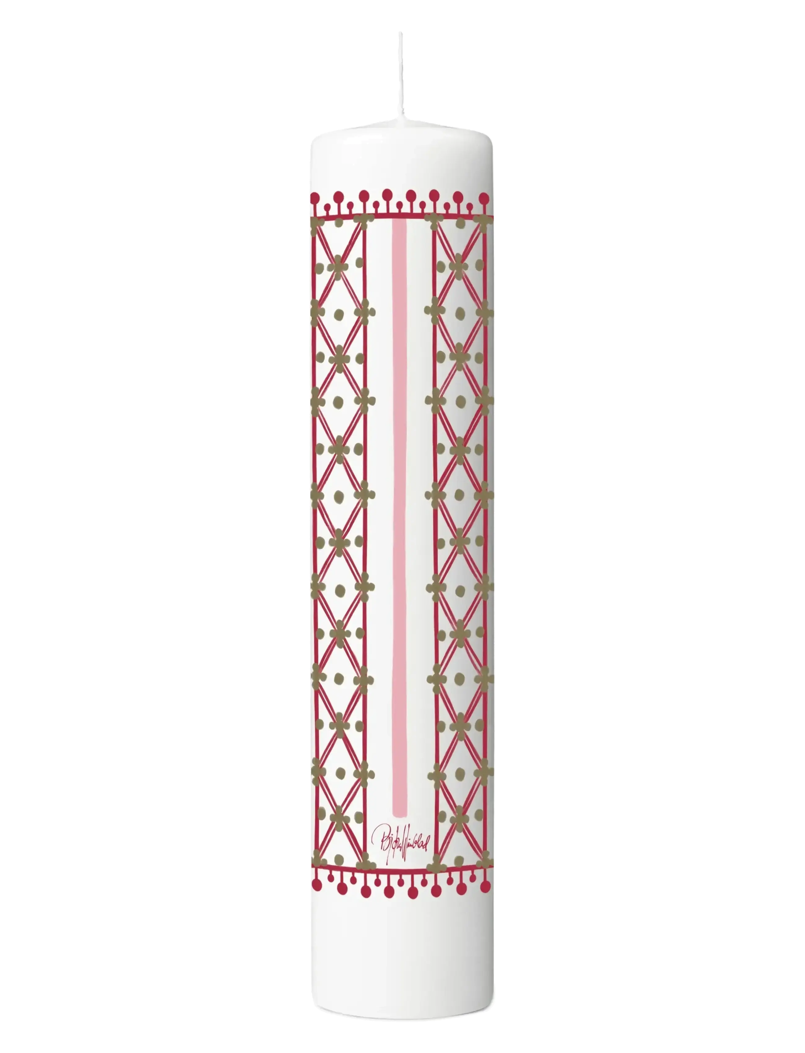 Bjørn Wiinblad - Eva Advent Candle 2025 Ø5 cm white w. deco - white w. deco - 2