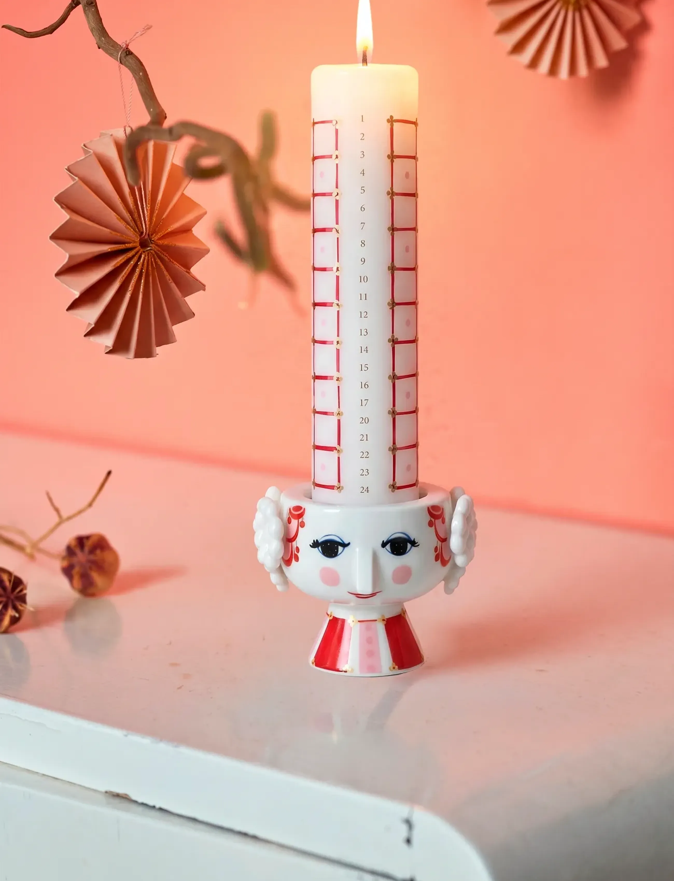 Bjørn Wiinblad - Eva Adventsljus 2026 Ø5 cm röd - red - 0