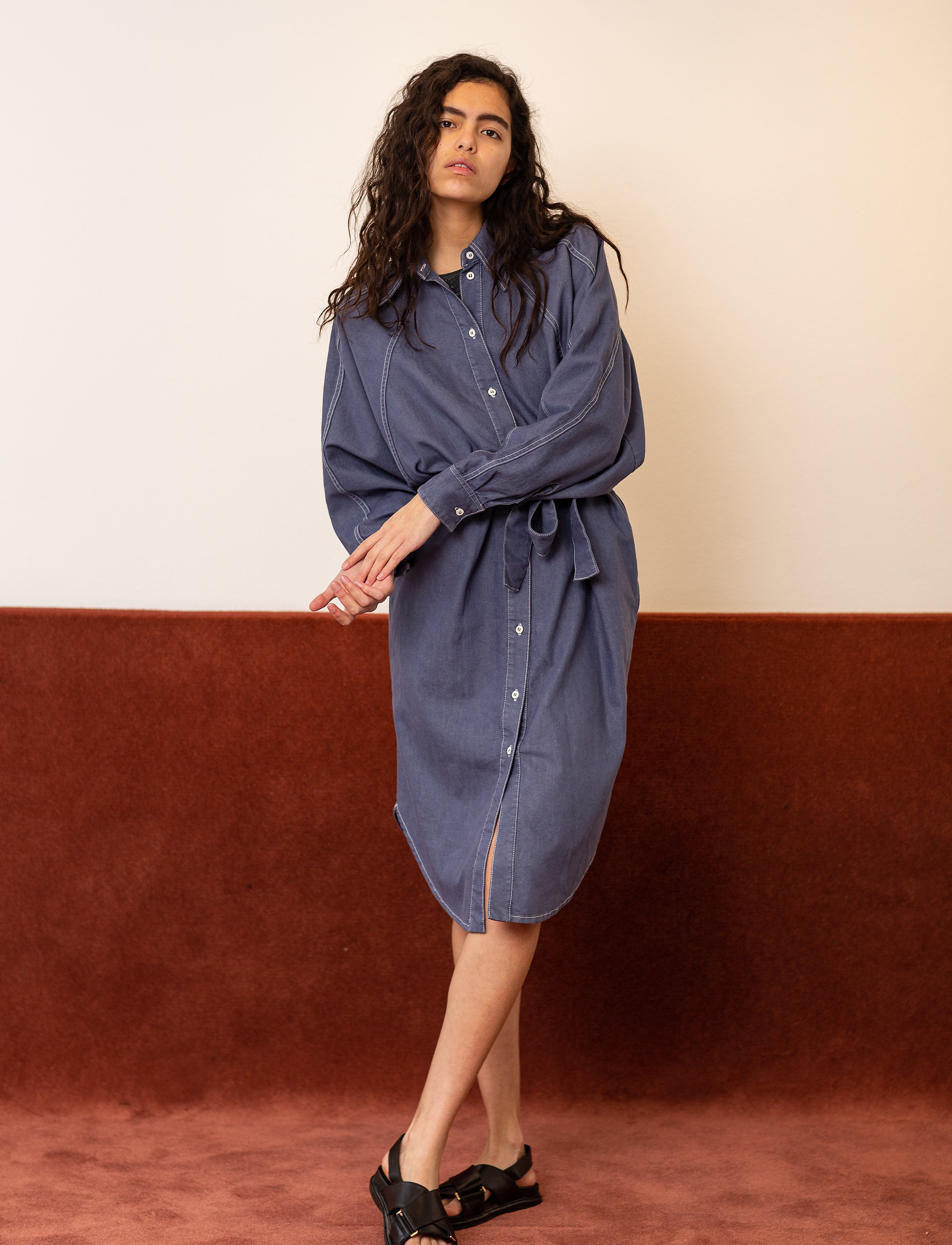 Blanche - Alina Dress - mid blue - 3